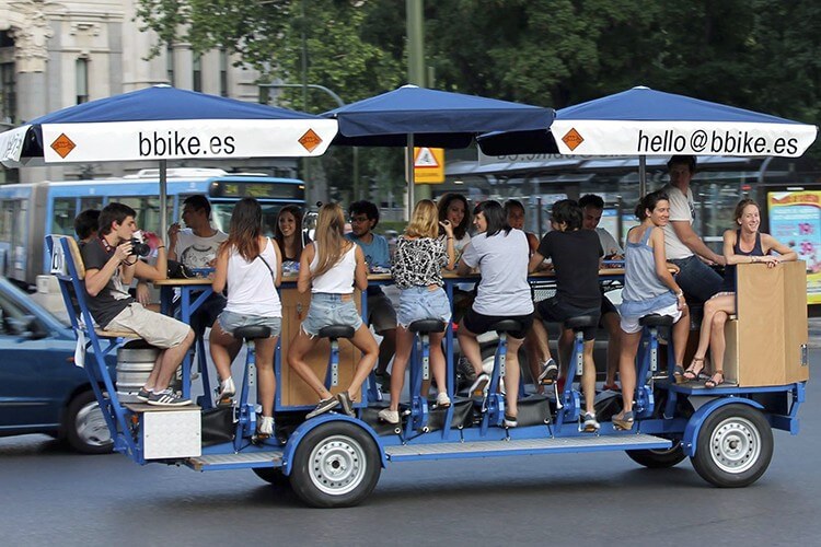 Despedida beerbike en Madrid
